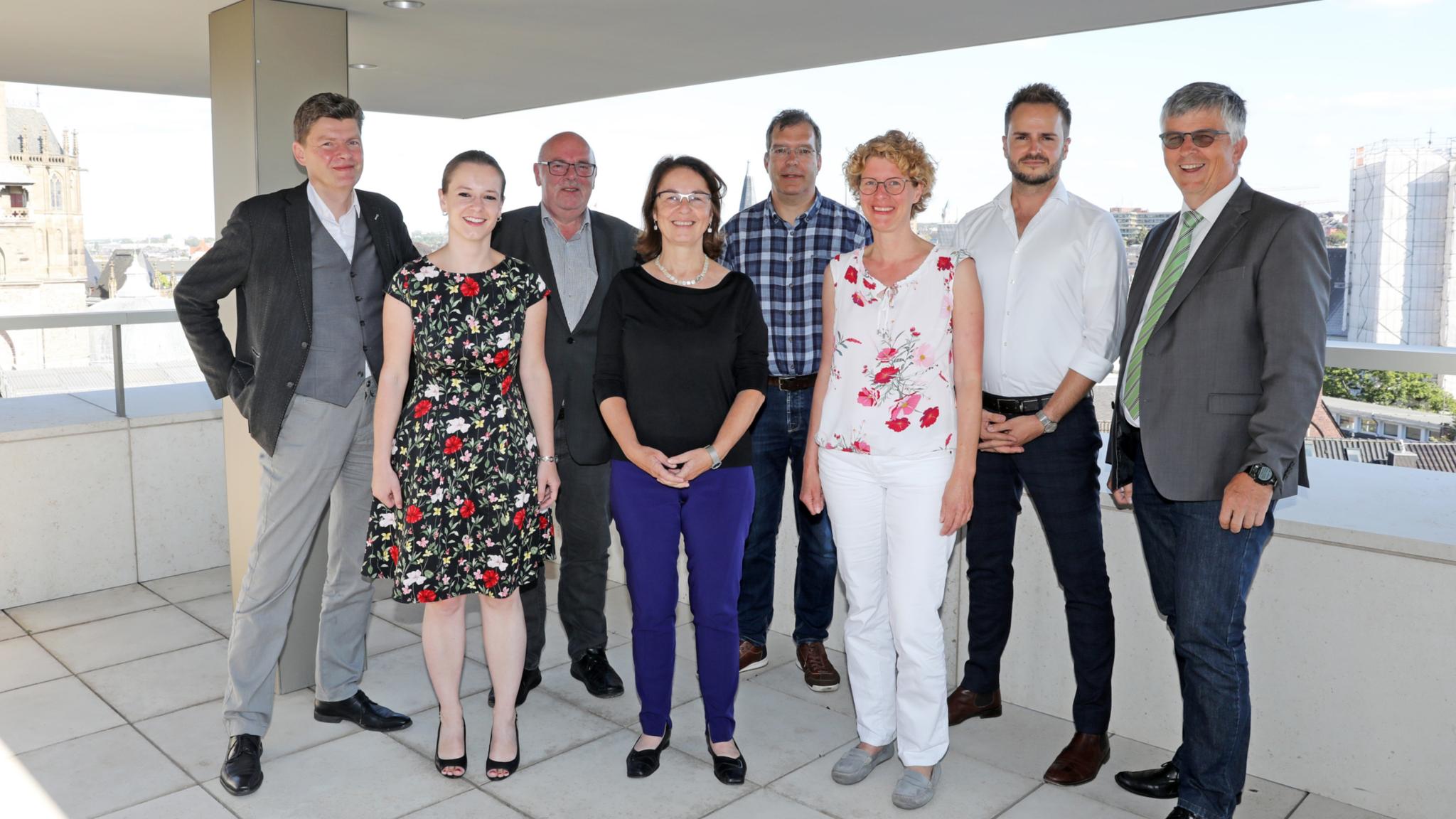 Die Lenkungsgruppe im September 2020: Reiner App, Mareike Jauß, Jürgen Jansen, Astrid Hautzer, Thorsten Aymanns, Sabine Kock, Andreas Schreib und Harald Hüller (v.l.).